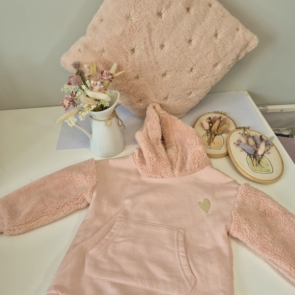 Pink Fuzzy Sweatshirt - Picture 1 of 4